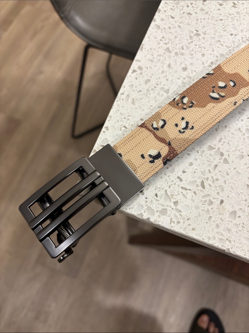 Camo Tactical Belt in Tan and Brown